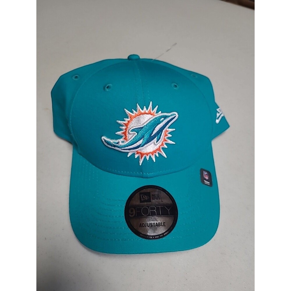 New Era Adult 9FORTY NFL Miami Dolphins Aqua Hat  Adjustable